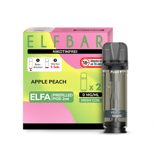 Elf Bar Elfa Pod – Apple Peach 2er (ohne Nikotin)